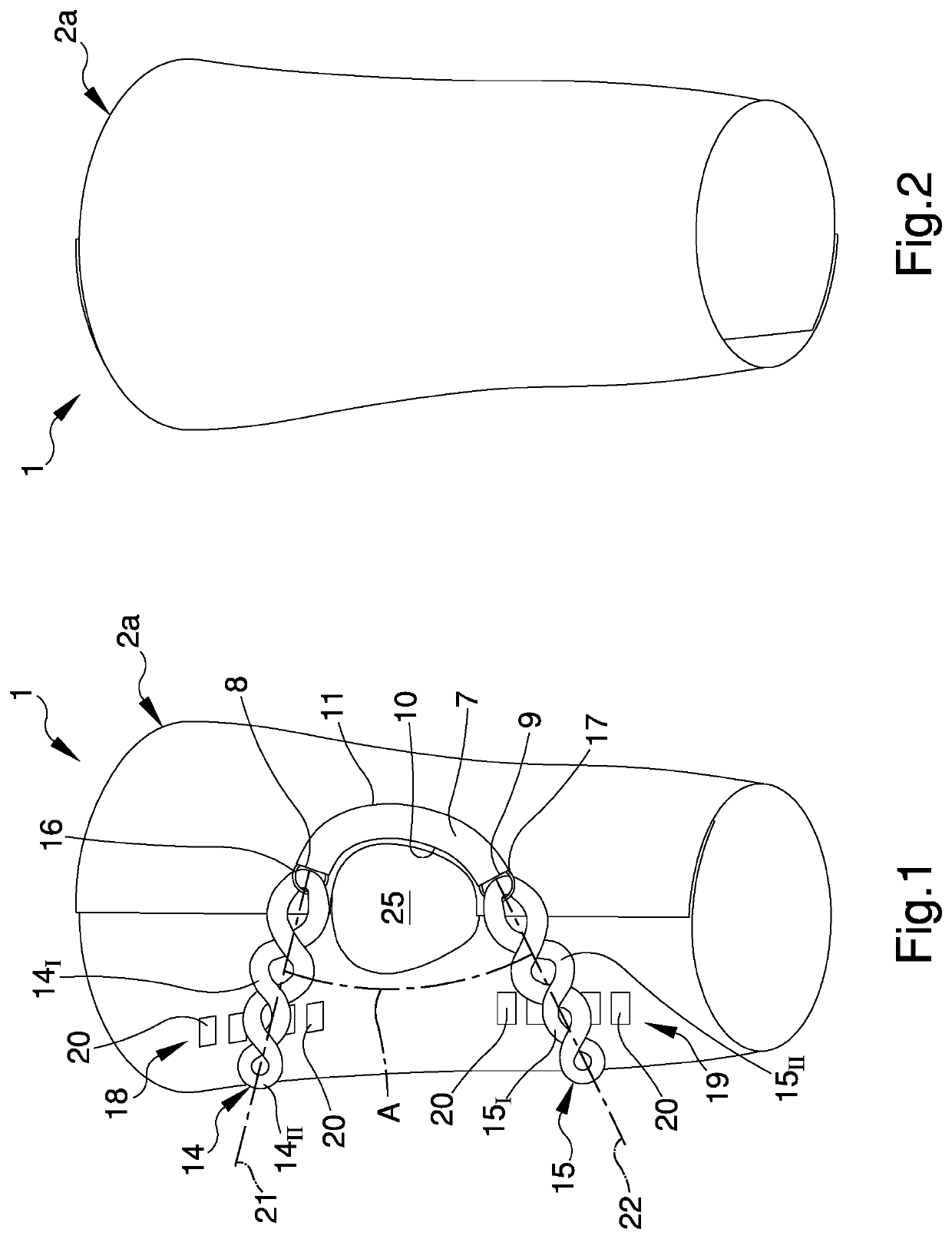 Joint stabilization device, particularly for the patellofemoral joint