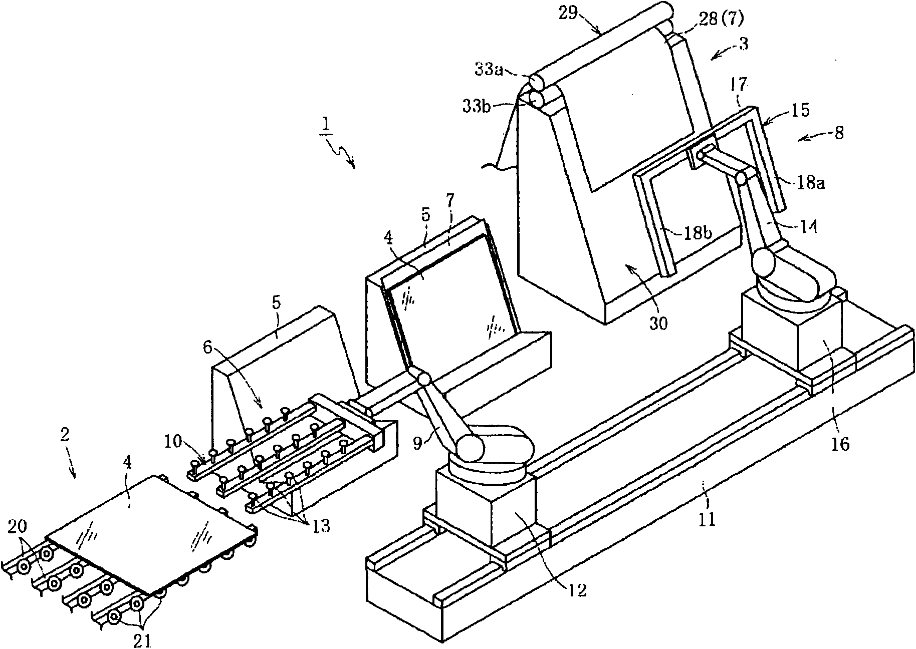 Glass substrate packaging system, protecting-sheet loading device, protecting-sheet feeding device, and glass substrate packaging method