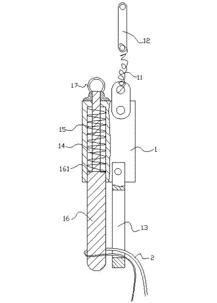 Automatically-released hoist ring and combined loading and unloading frame with same