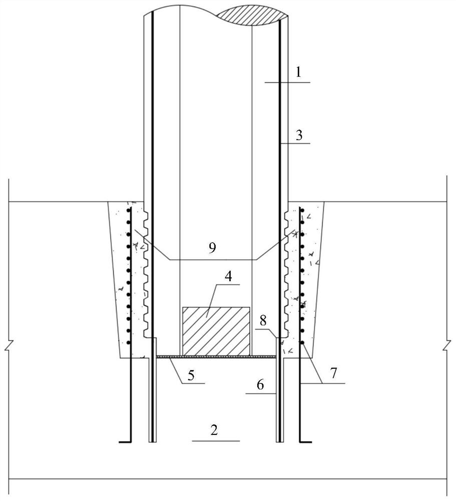 Slot type and socket type combined connecting structure of prefabricated bridge substructure