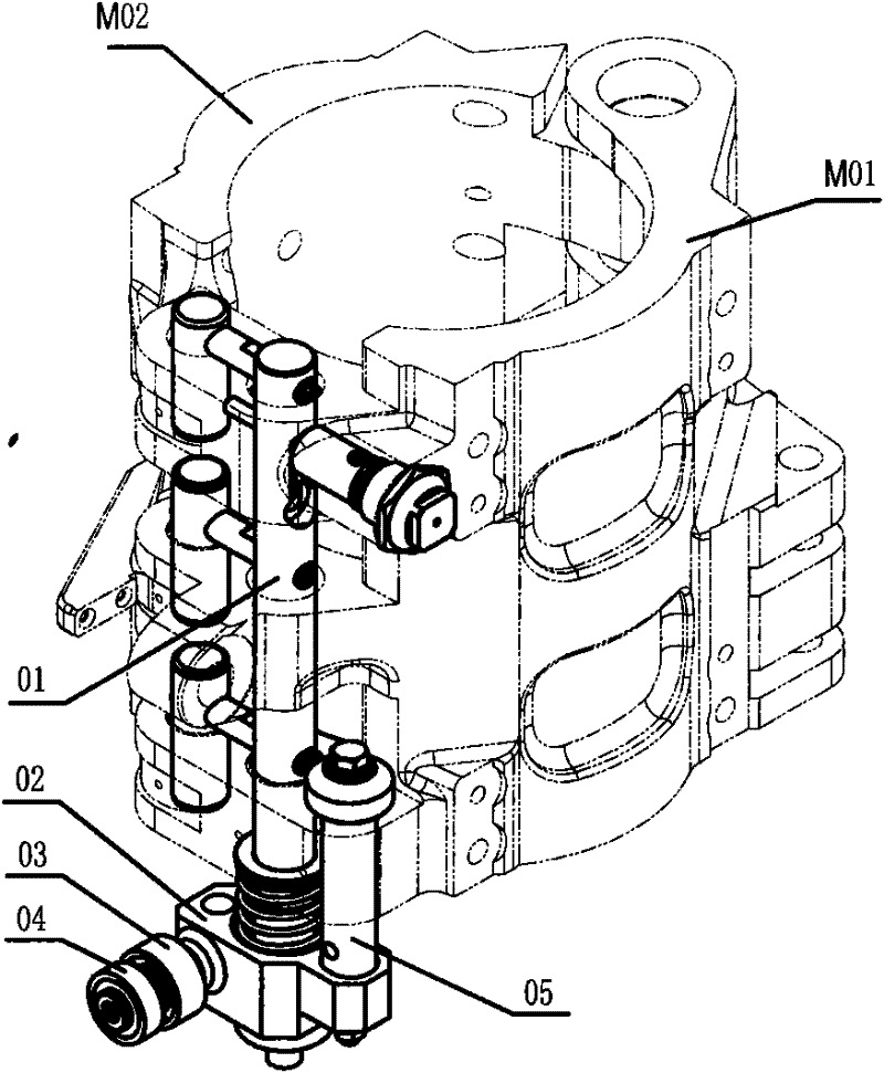 Striking device for elevating of mode locked shaft component