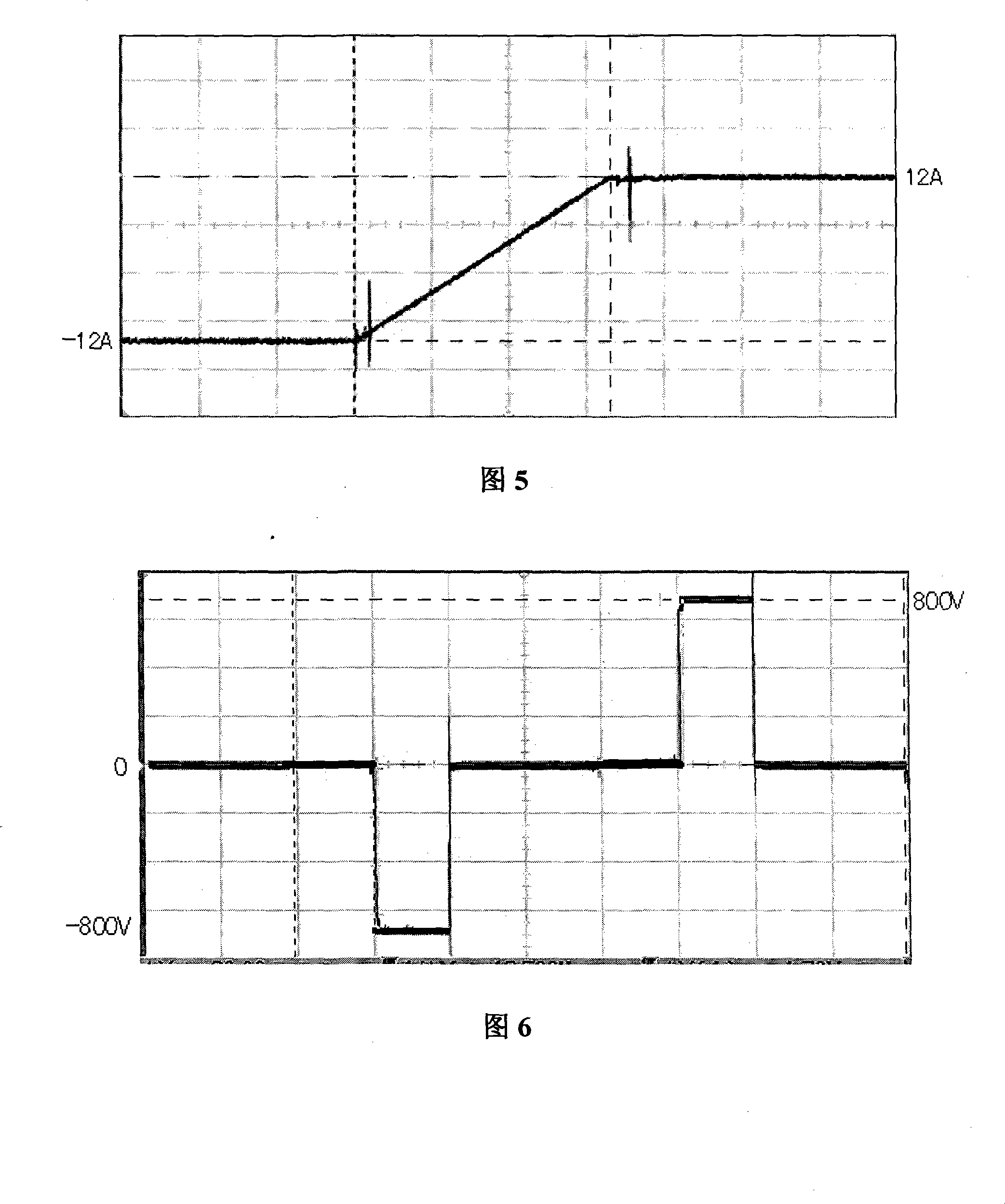 Control method and device for inductive load wide-frequency amplitude-constant AC square wave current