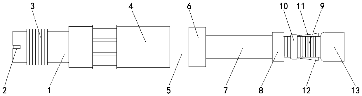 Sensor connector for multichannel signal output