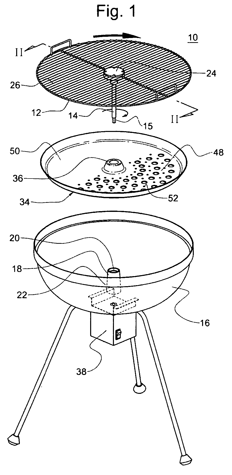 Rotating barbecue grill