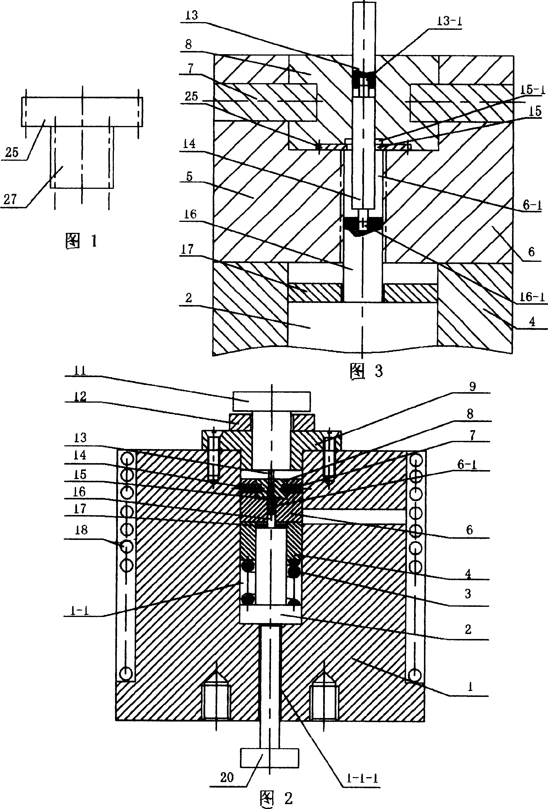 Minisize mould device for precise compound forming of minisize double gears