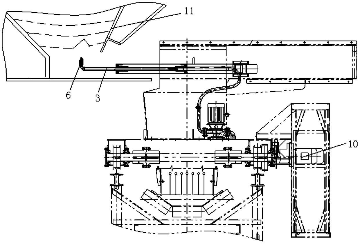 An arch breaking device and an impeller coal feeder