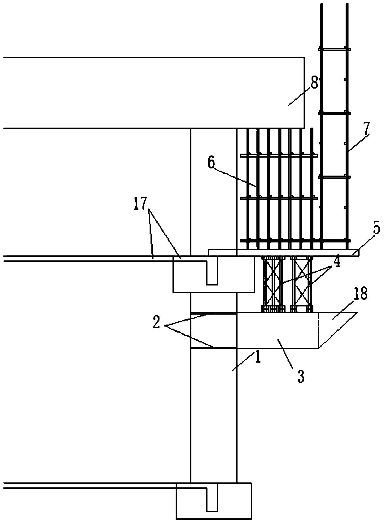 Super-heavy overhanging suspension member supporting system of super high-rise residential building conversion layer and construction method of super-heavy overhanging suspension member supporting system