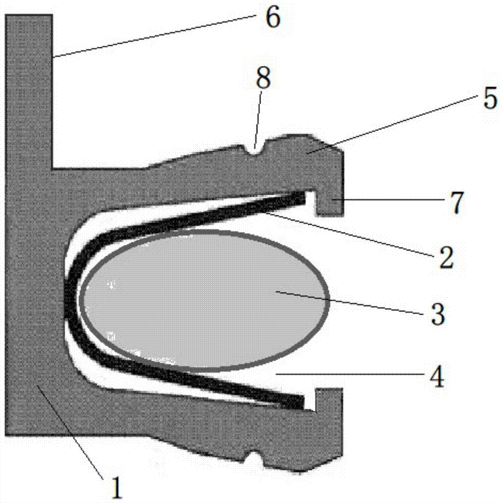 Silica gel filling U-shaped spring seal ring