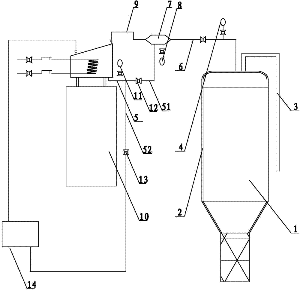 Washing device and process of PET (polyethylene terephthalate) liquid-phase tackifying kettle