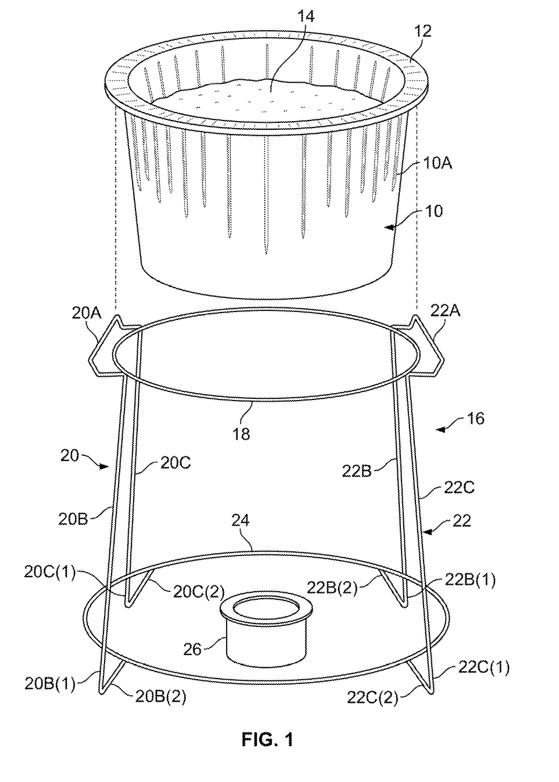 Container Rack of a Food Warmer and Method of Use