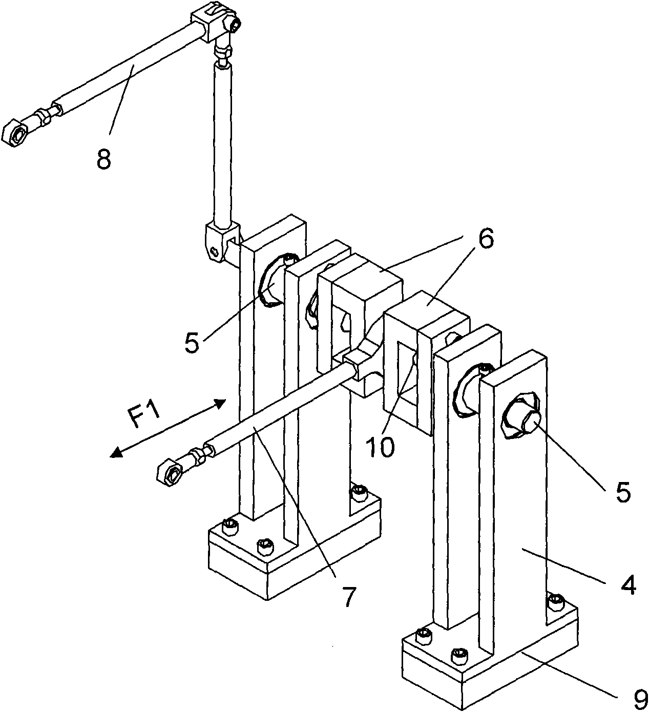 Fatigue test device of rubber bearing