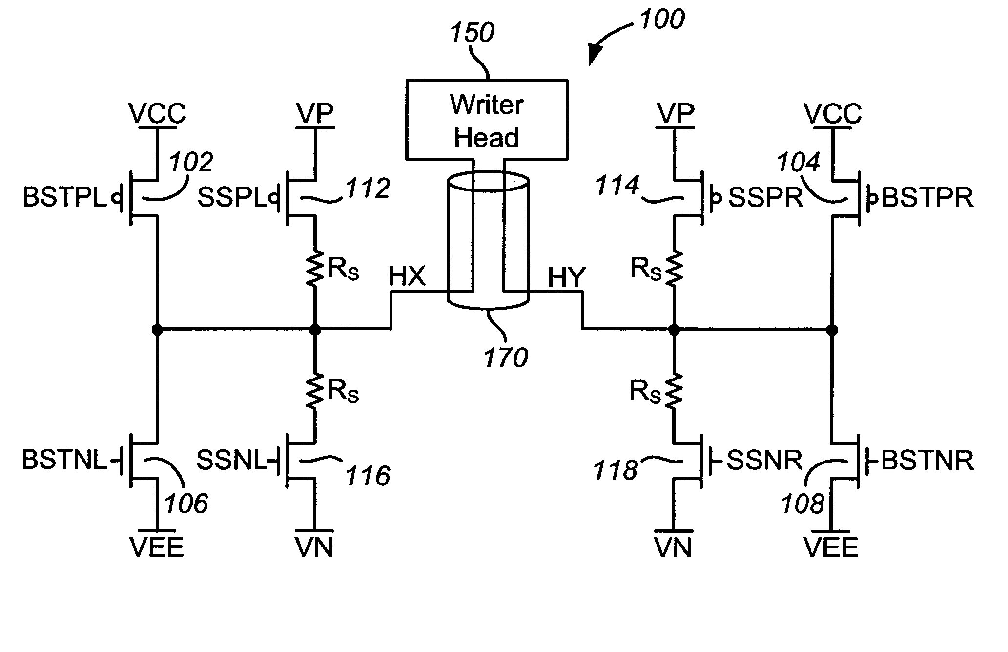 Low power preamplifier writer architecture