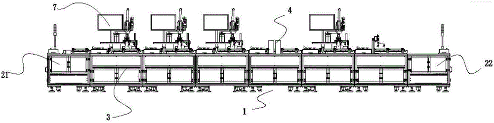 Robot automatic auxiliary material pasting assembly line