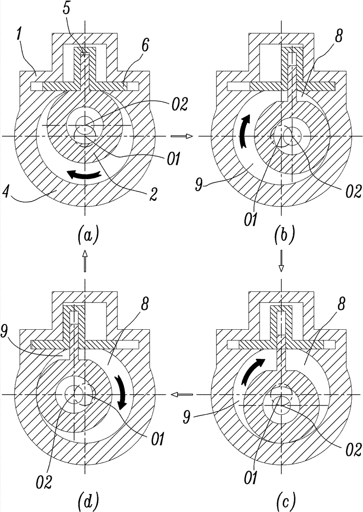 Parallel move rotor type capacity-varied device