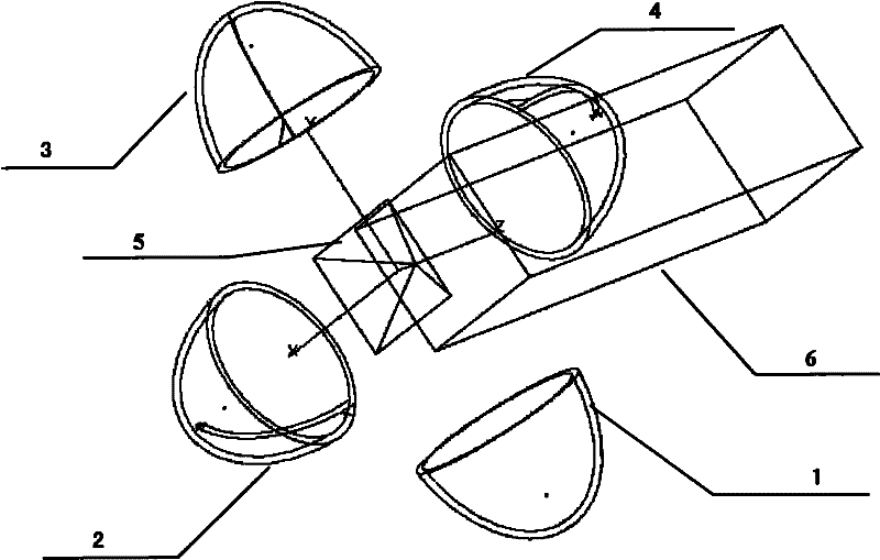 Concentrating system for multiple uhp bulbs