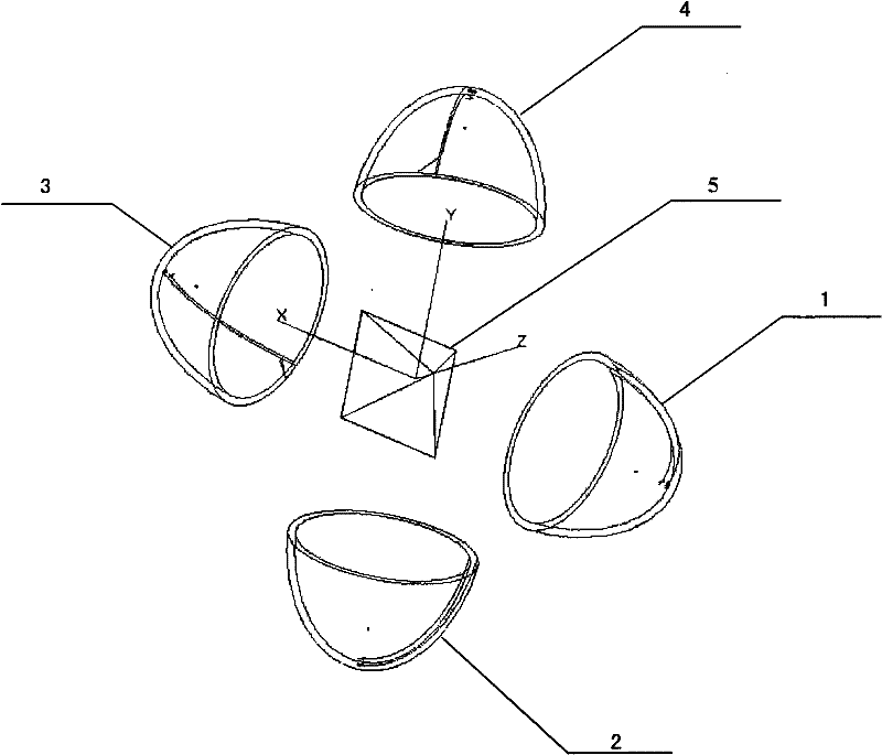 Concentrating system for multiple uhp bulbs