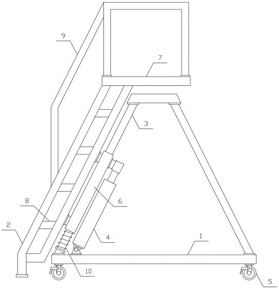 Height-adjustable goods fetching device