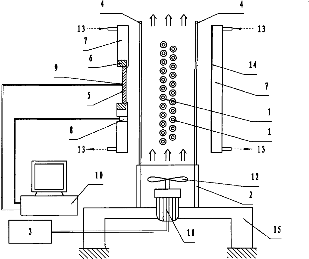 Infrared radiation heat flow density reinforcement device for high temperature pneumatic thermal simulating test of missile