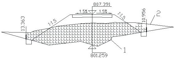 Effective earth volume calculation method for poor foundation road