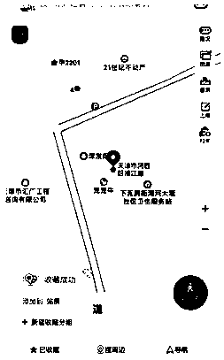 Baidu map-based power distribution station site positioning query method