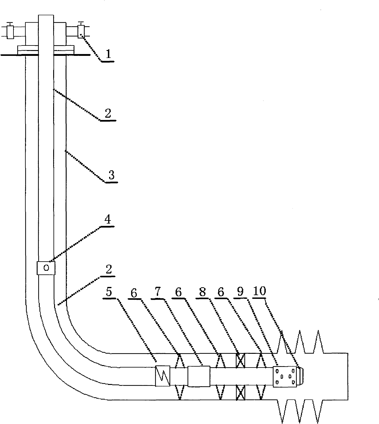 Method for testing strata of horizontal well
