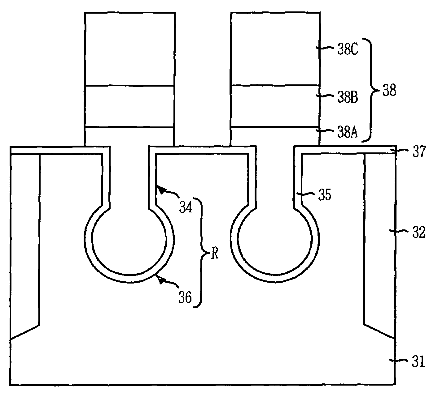 Method for fabricating semiconductor device with bulb shaped recess gate pattern