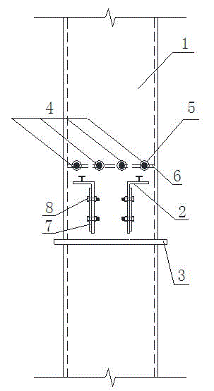 Node for connecting concrete-filled steel tube column and external wrapping U-shaped steel concrete composite beam