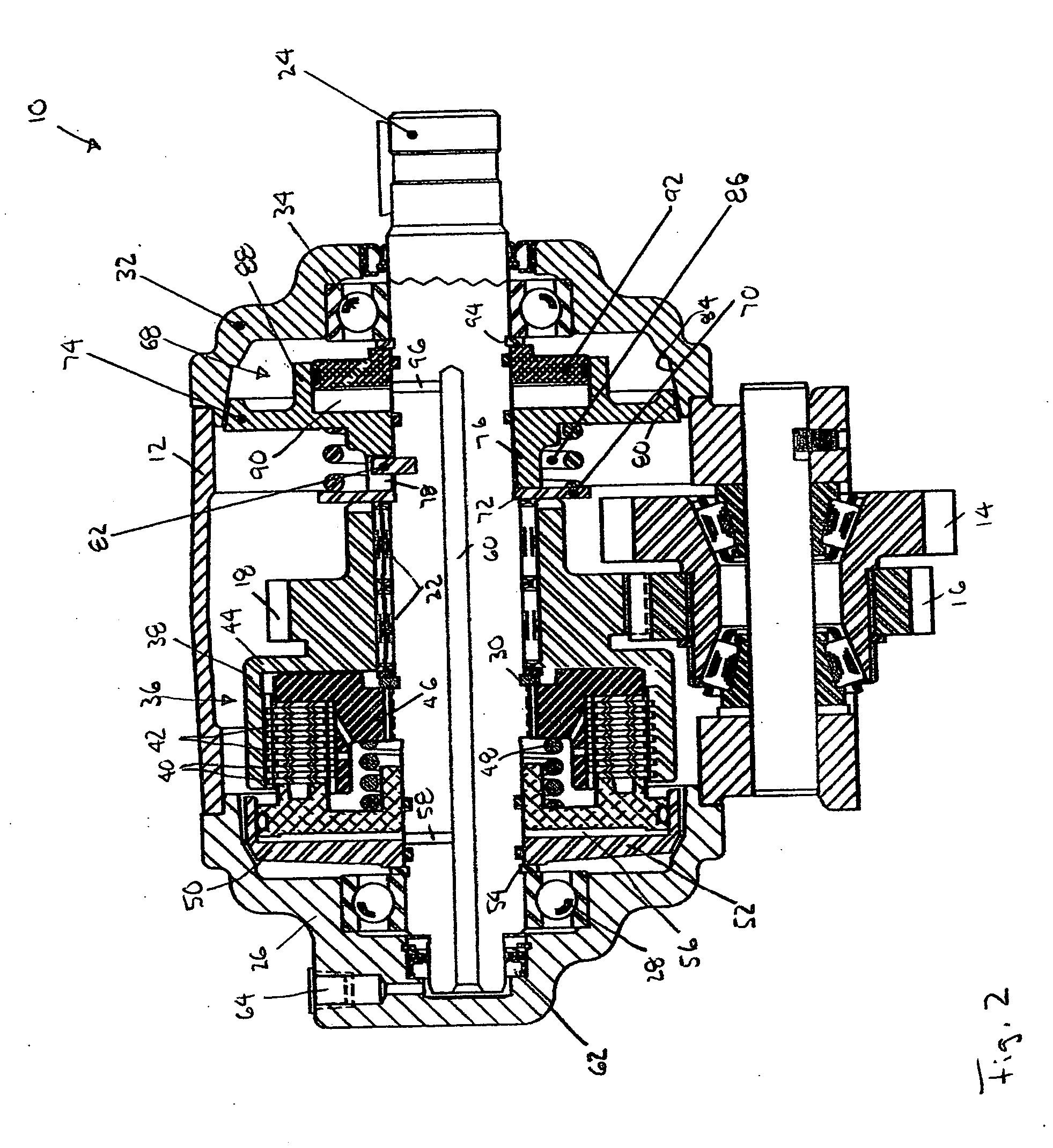 Automatic drag brake for a power take-off unit output shaft