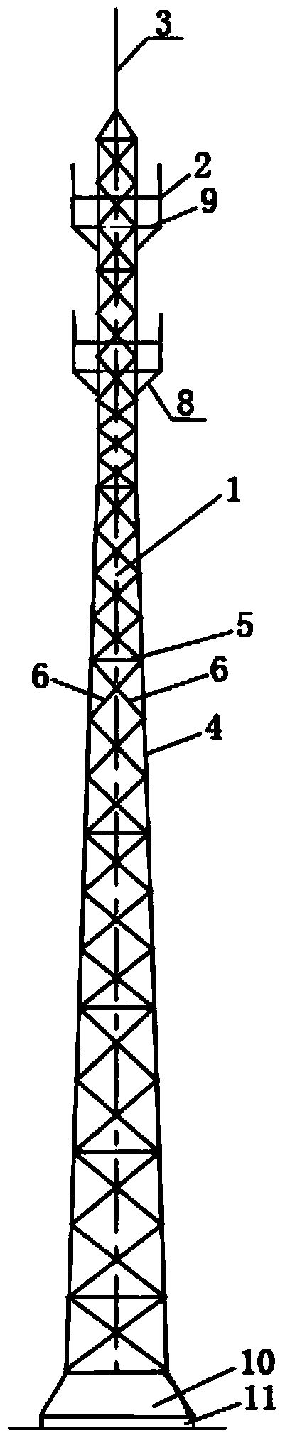 Novel base station communication signal launching tower