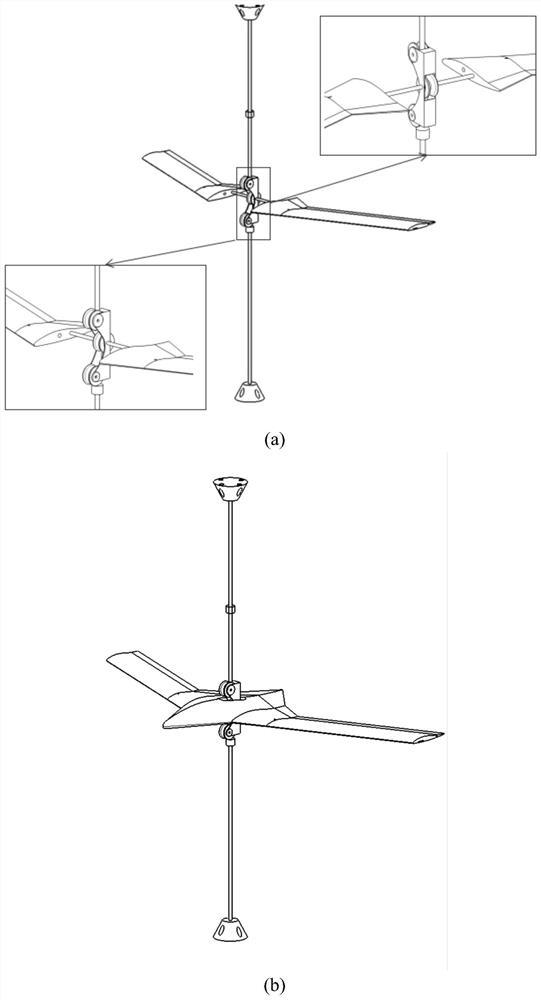 Free-flying support device in full-span flying wing body degree of freedom flutter wind tunnel test