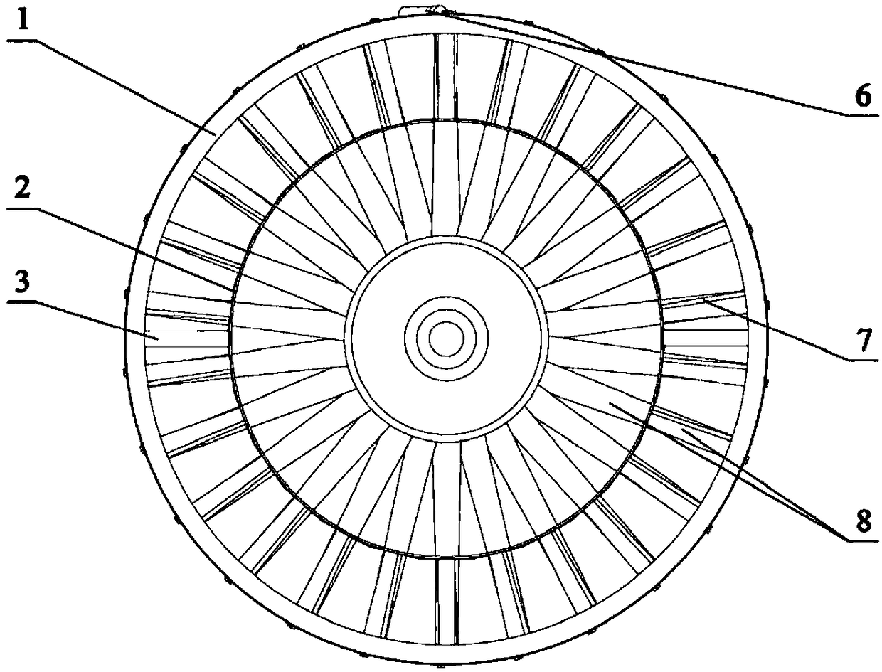 Dual-flow-pass fan guide vane adjusting mechanism