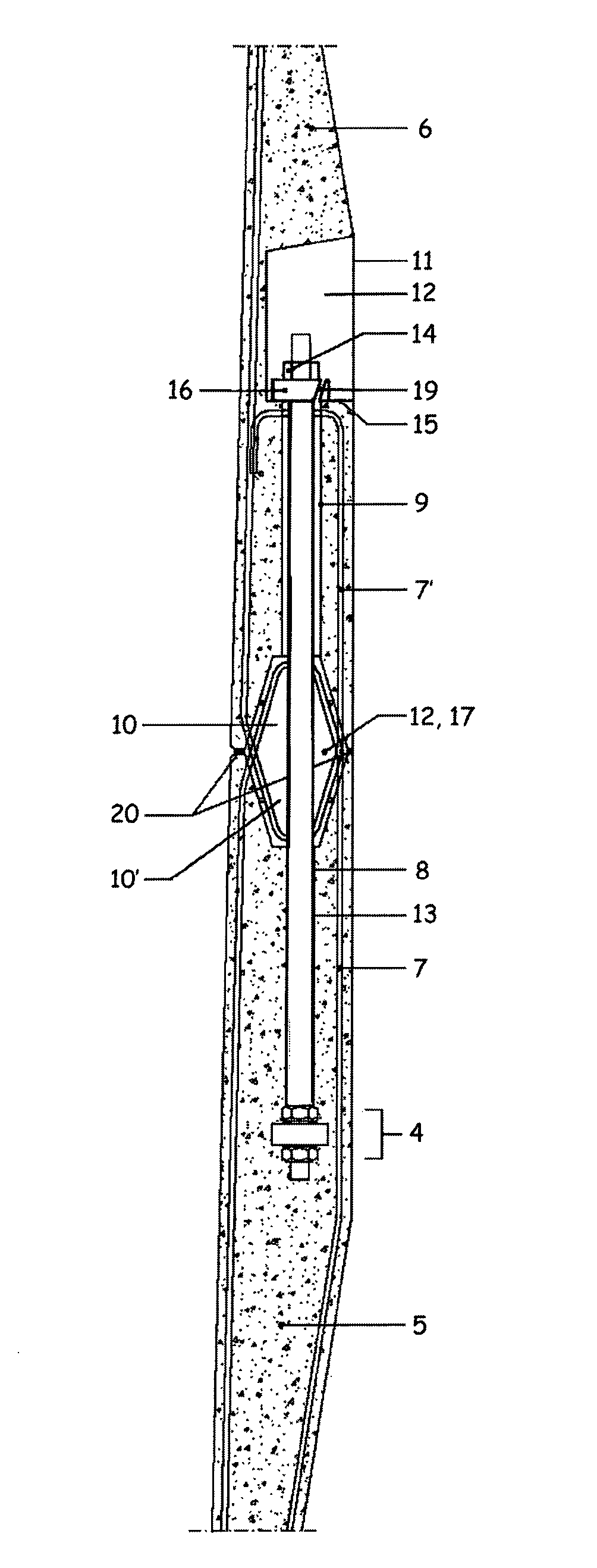 Socket-projection fixing assembly