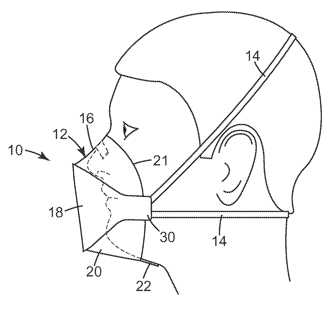 Maintenance-free flat-fold respirator that includes a graspable tab