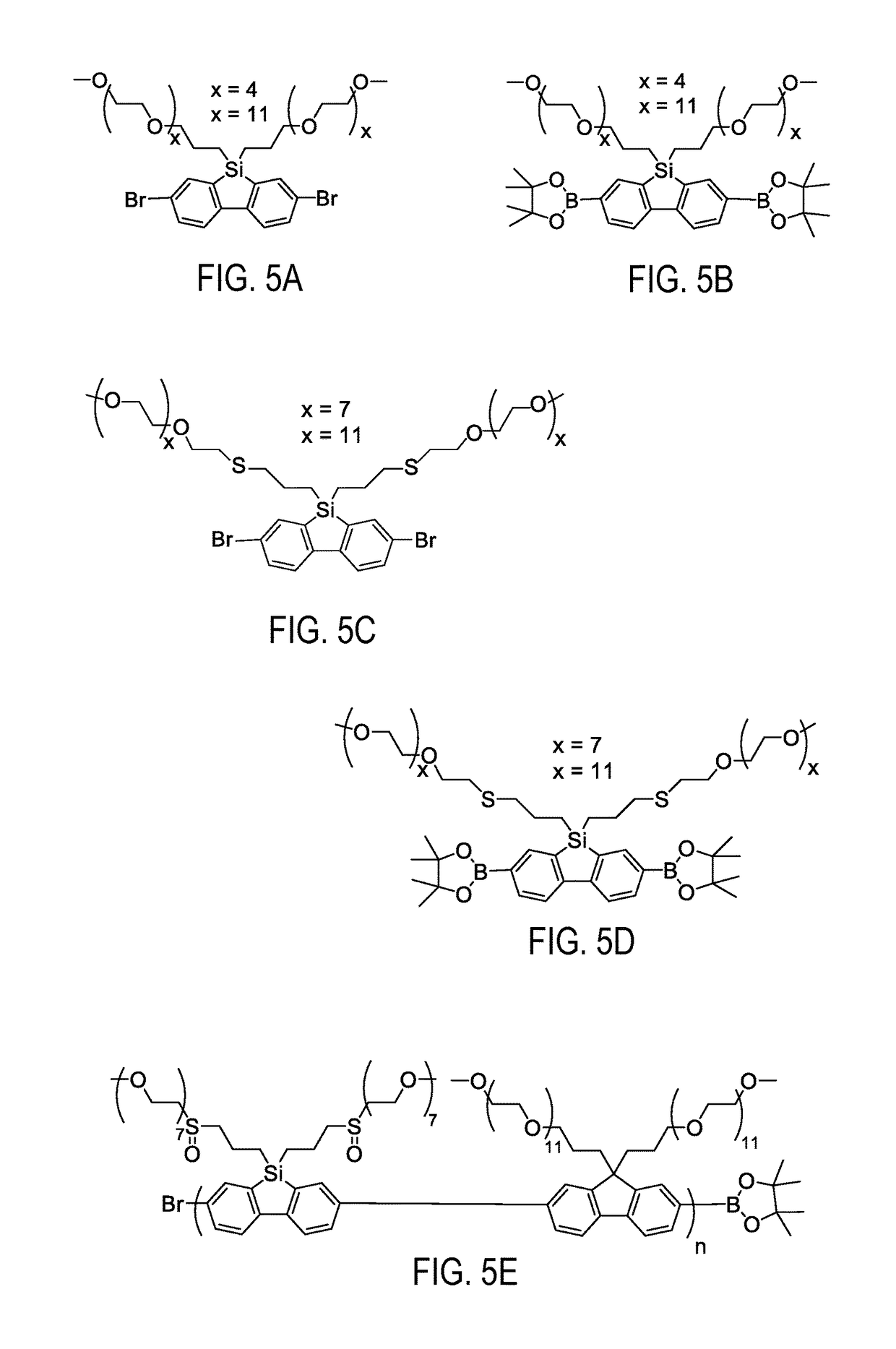 Dibenzosilole monomers and polymers and methods for their preparation and use