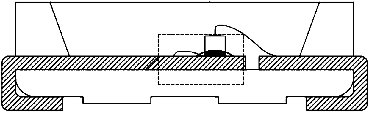 Structure for preventing LED conductive adhesive from loosening during soldering or use