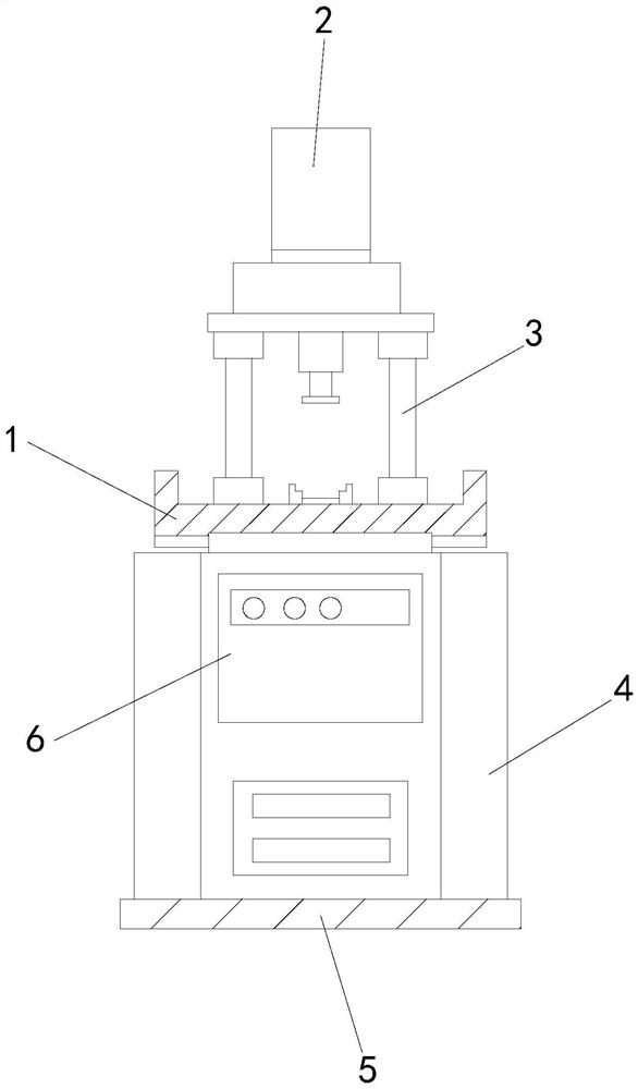 A self-suction chip stamping device for steel sleeve bearing processing