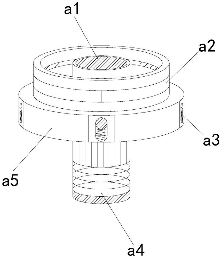 A self-suction chip stamping device for steel sleeve bearing processing