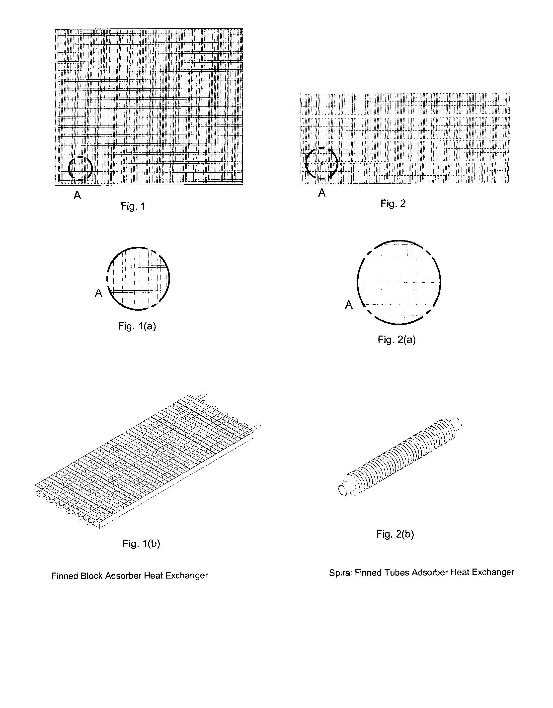 Hybrid adsorber heat exchanging device and method of manufacture