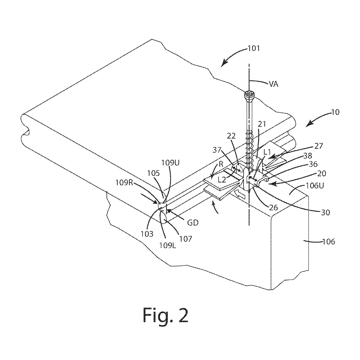 Hidden fastener unit and related method of use