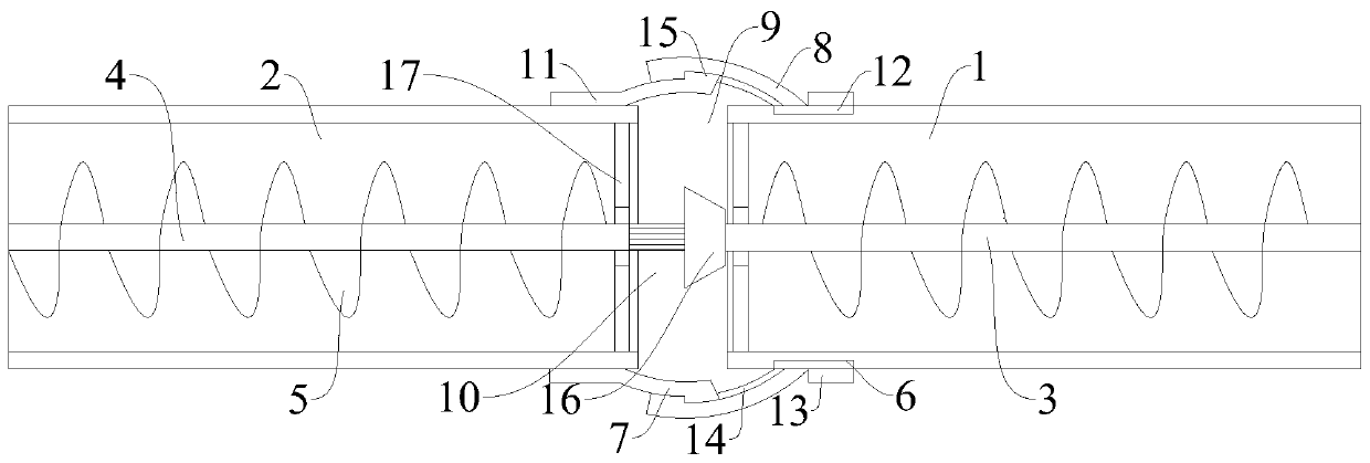 Universal connection mechanism for screw conveyor