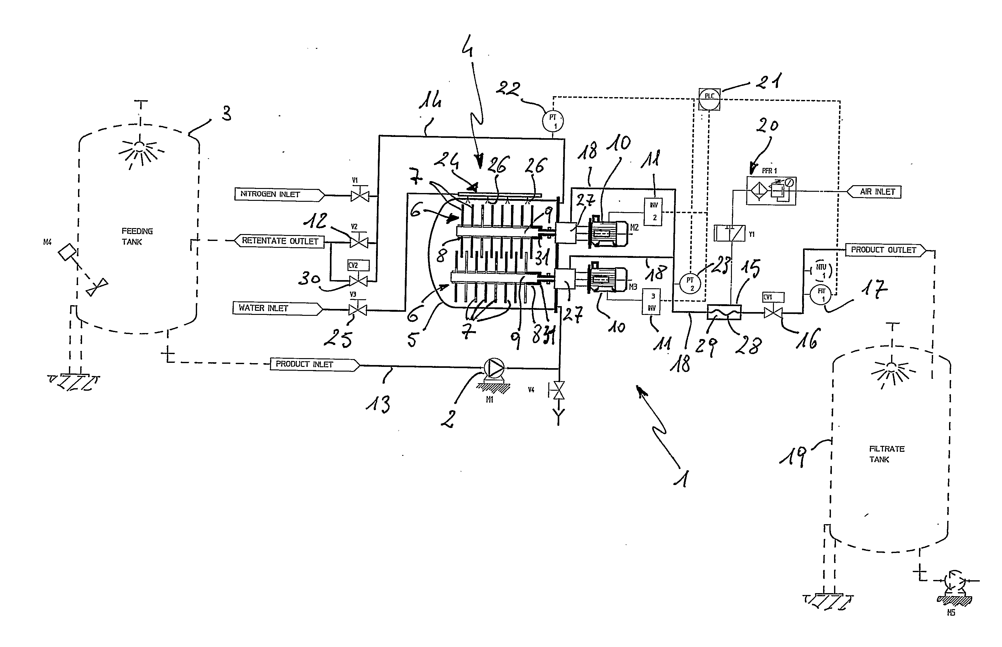 Apparatus and method for filtering liquids, particularly organic liquids