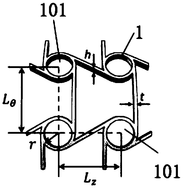 Chirality and inverse chirality mixed intravascular stent