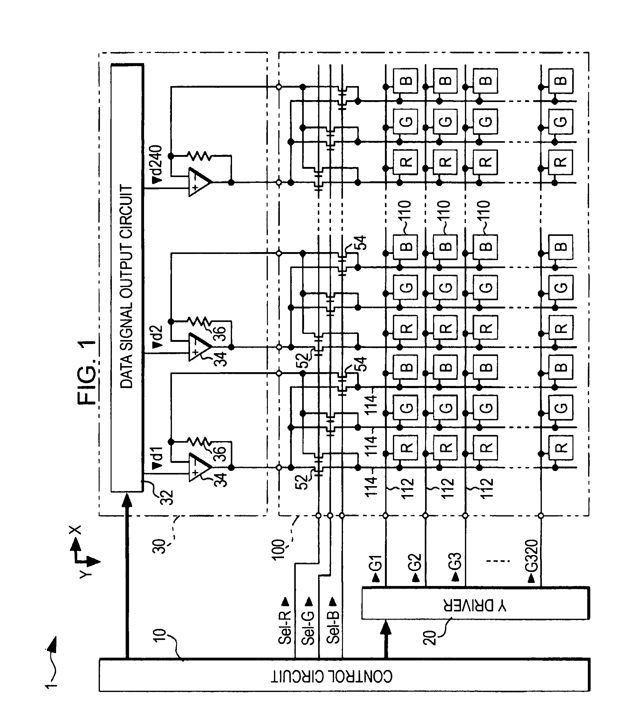 Electro-optical device, driving circuit, and electronic apparatus for decreasing frame size