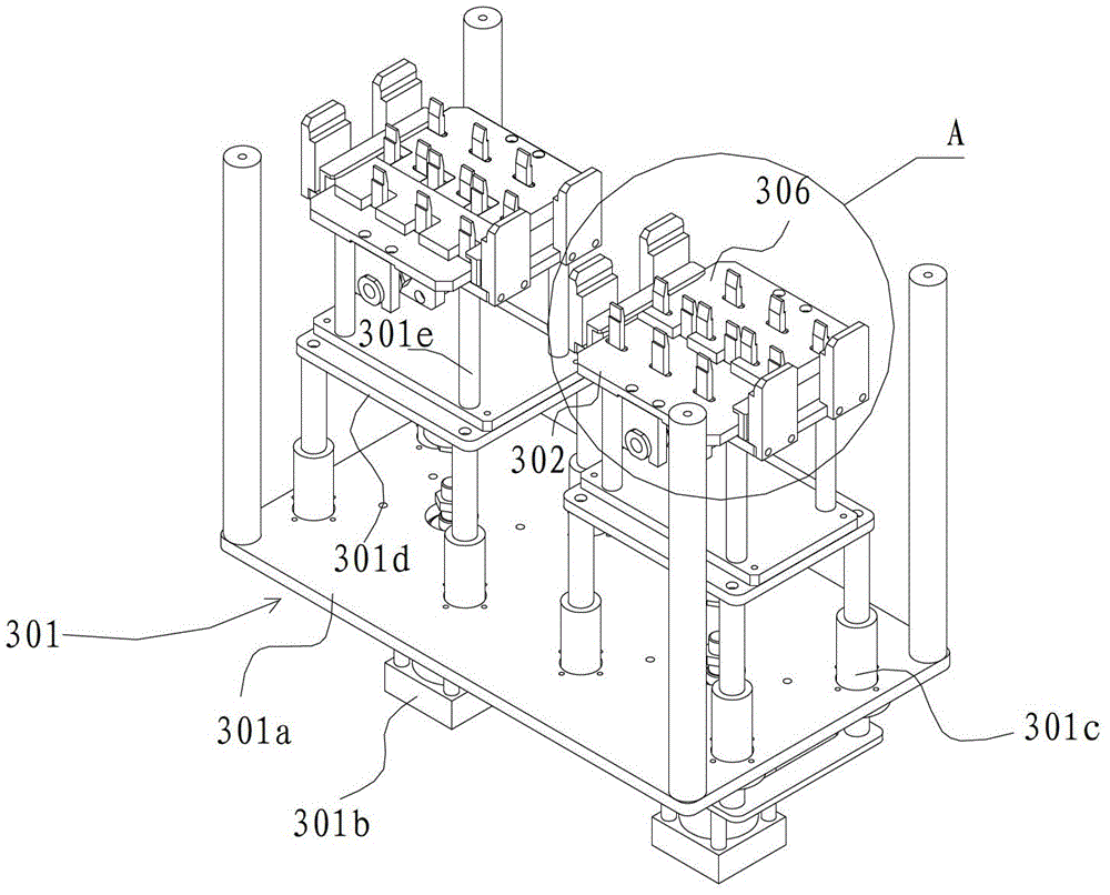 Pole ear sort-out device of storage battery pole group