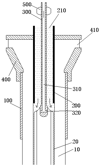 Tube type backflow incense manufacturing device