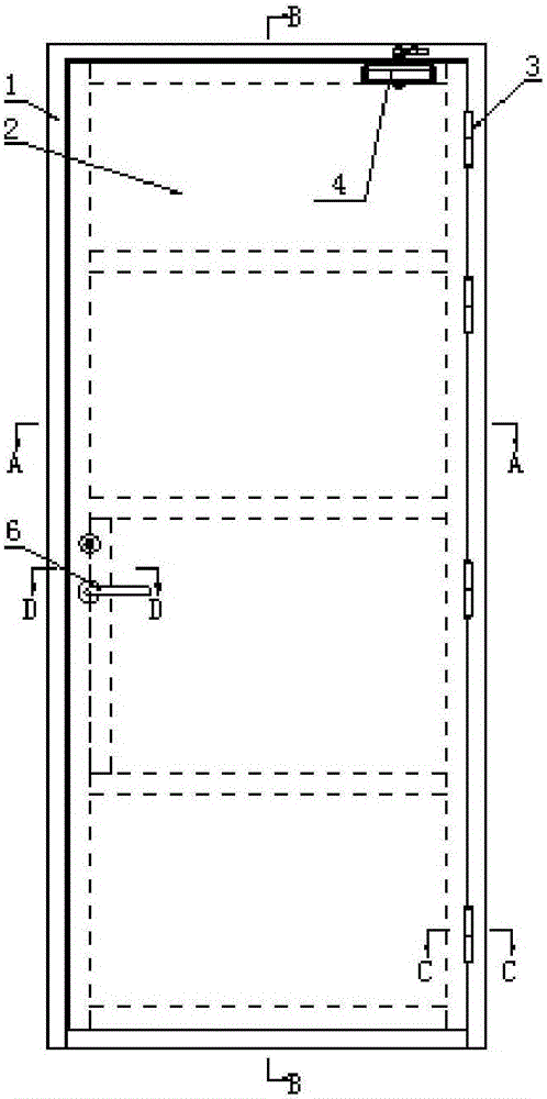 Steel-wood heat insulation fireproof door and manufacturing method thereof