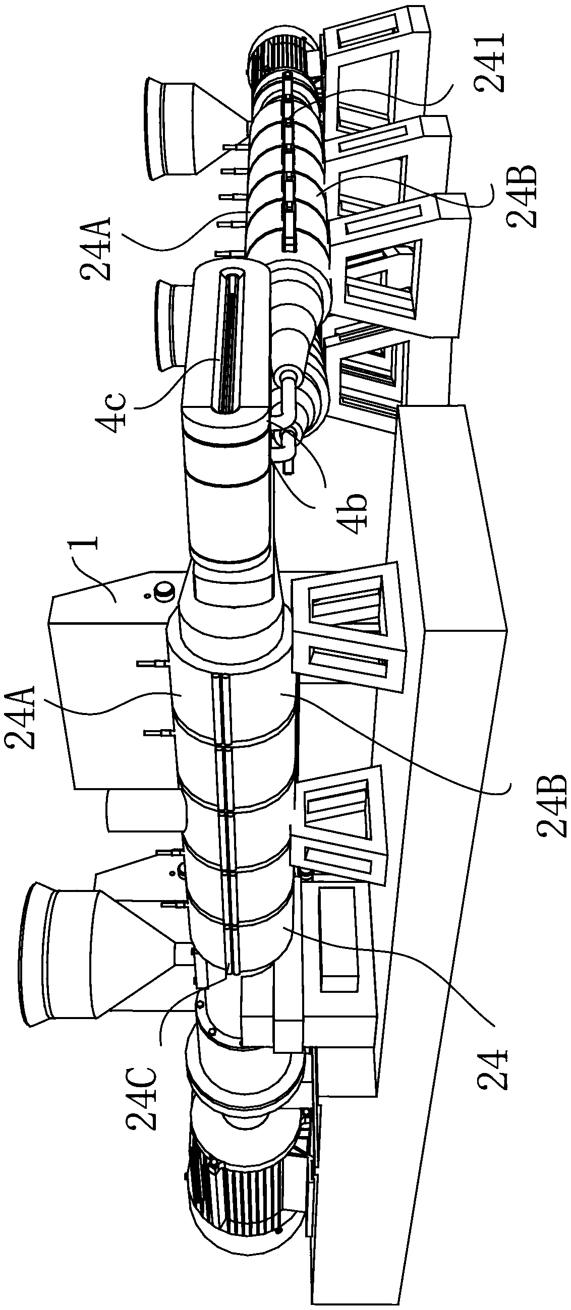 Operation method of PET wood-plastic composite manufacturing device