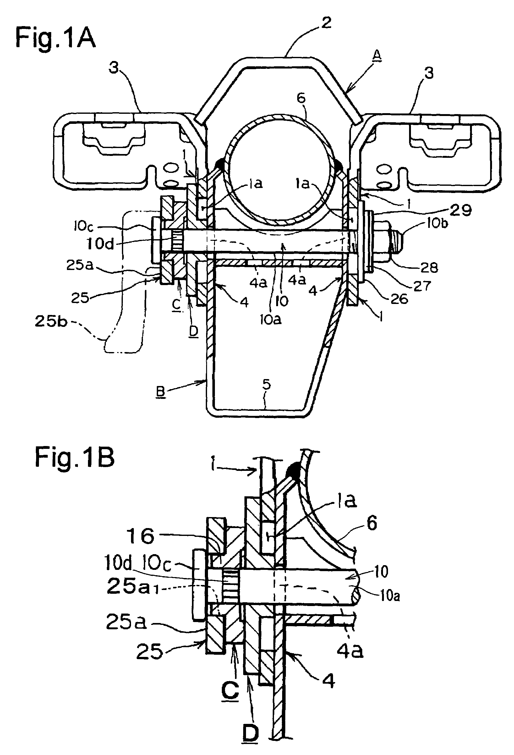 Fixing device for steering device