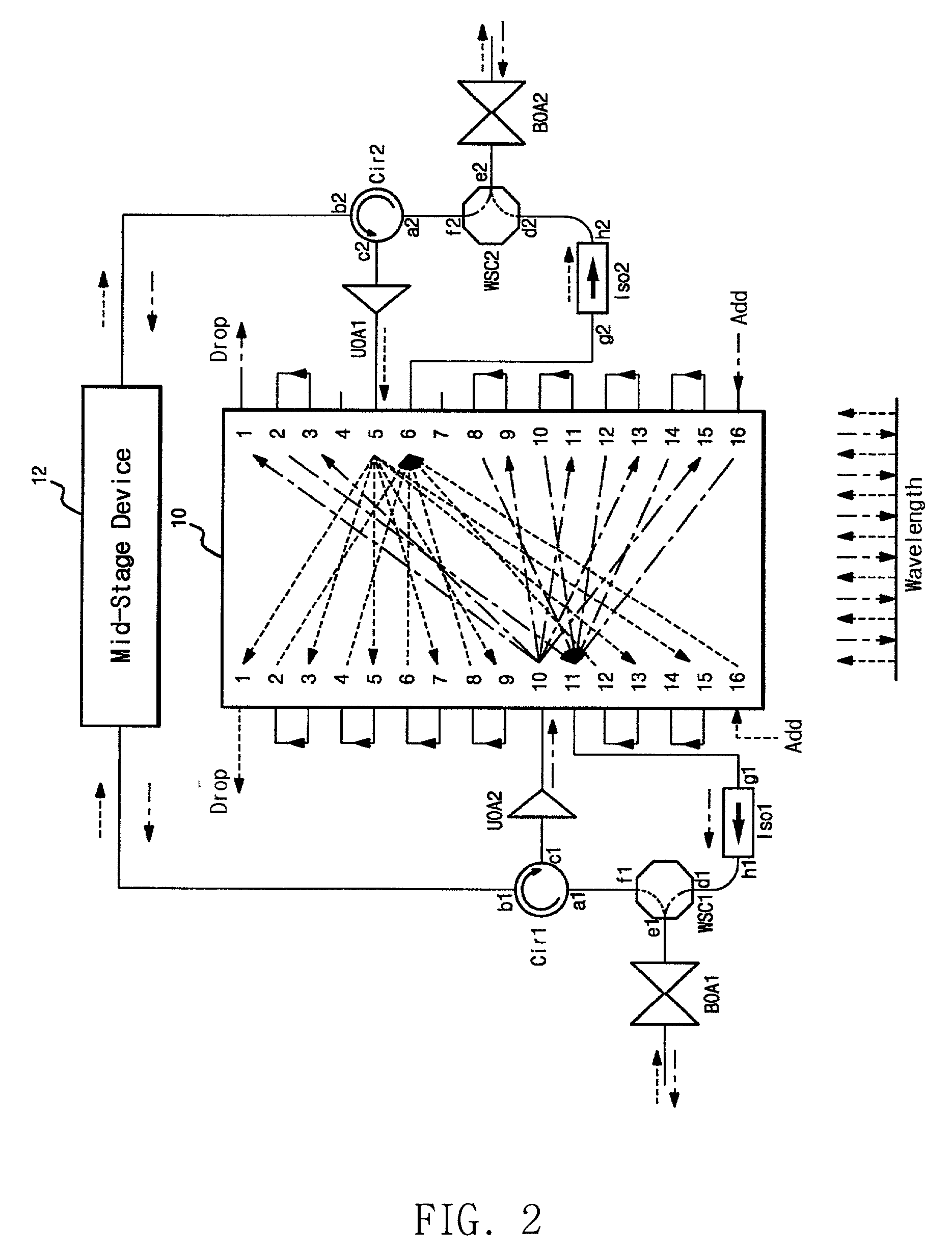 Bidirectional add/drop multiplexer and bidirectional add/drop amplifier module for wavelength interleaved bidirectional networks
