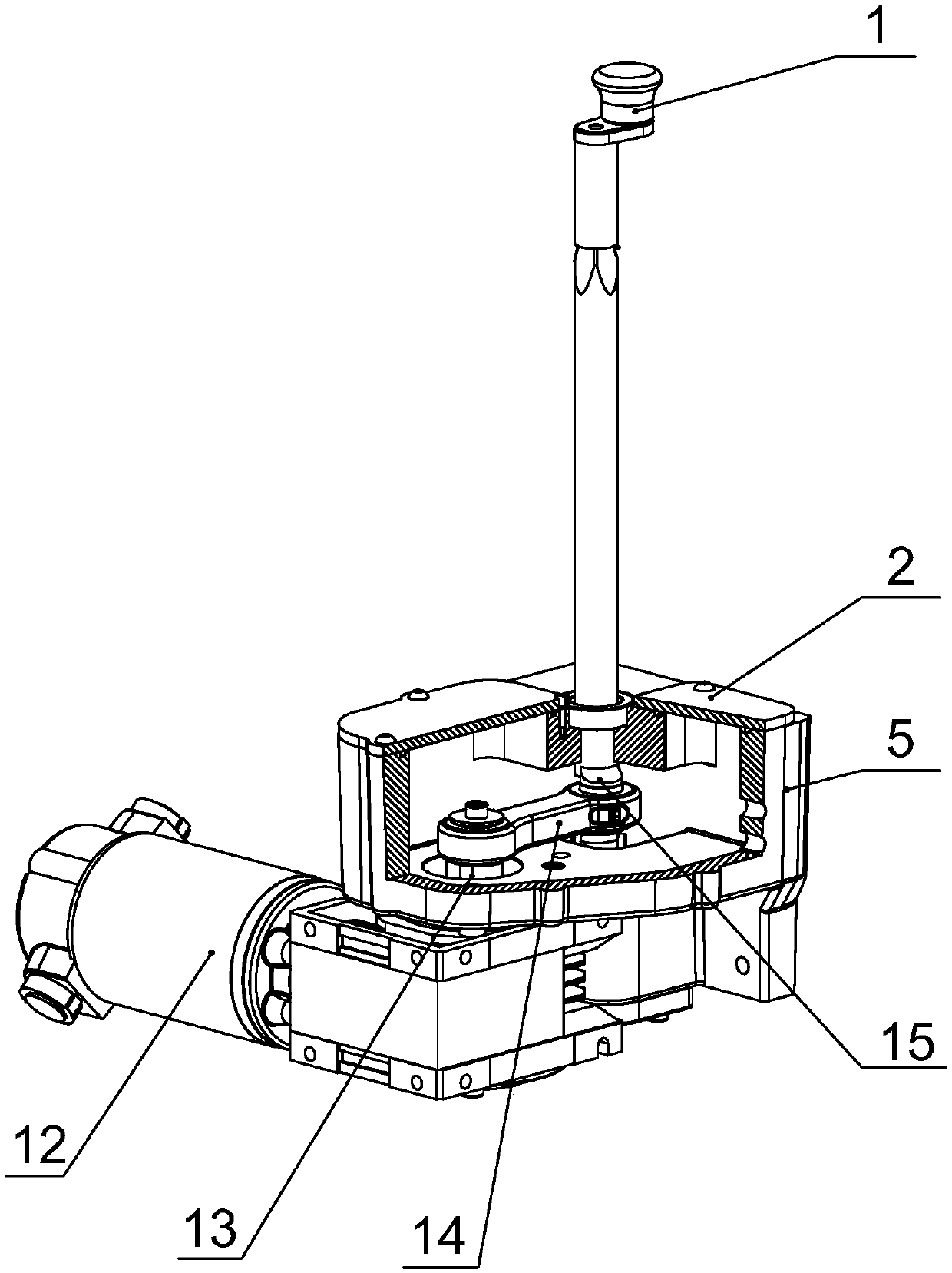 Double-crankshaft forward-reverse reciprocating rotary swing massage flapping mechanism